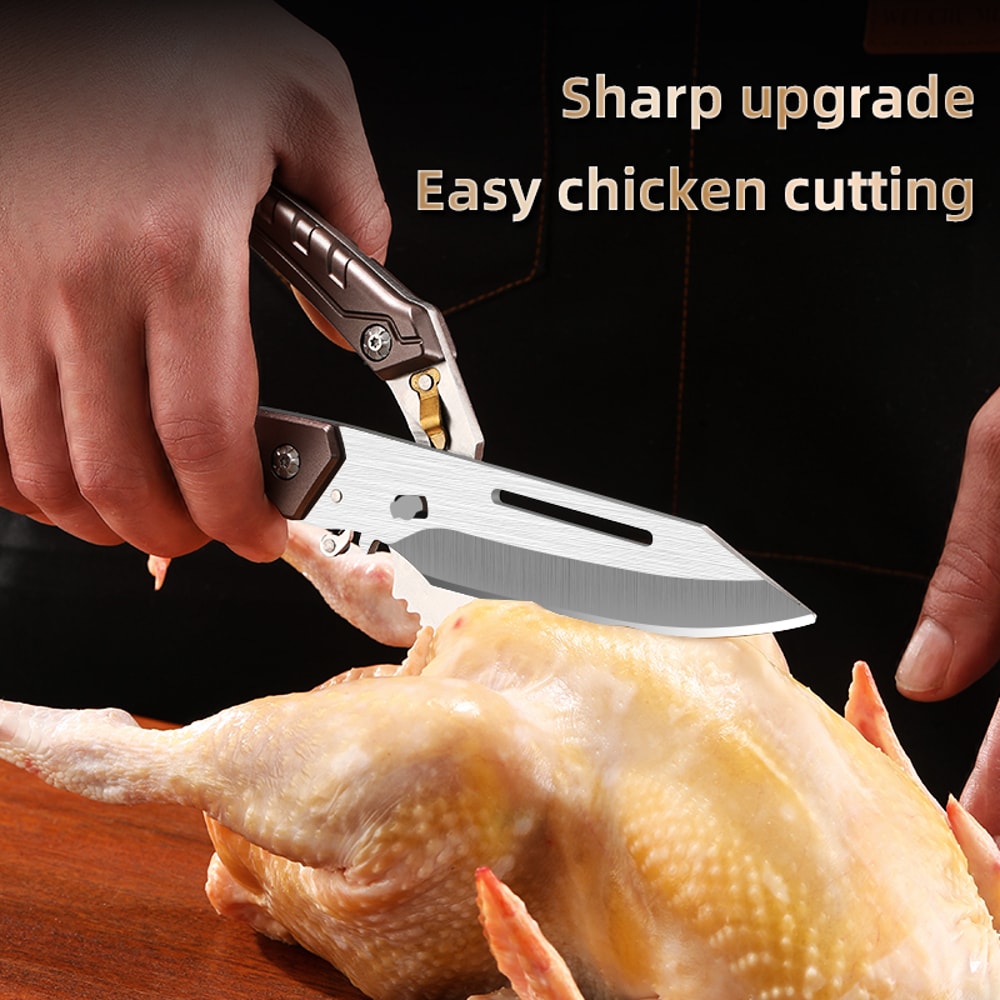 Heavy Duty Stainless Steel Kitchen Bone Cutting Scissors Multifunctional Food Shears For Chicken Fi 1