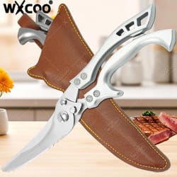 stainless steel kitchen shears ultra sharp kitchen scissors for meat, fish, vegetables & poultry