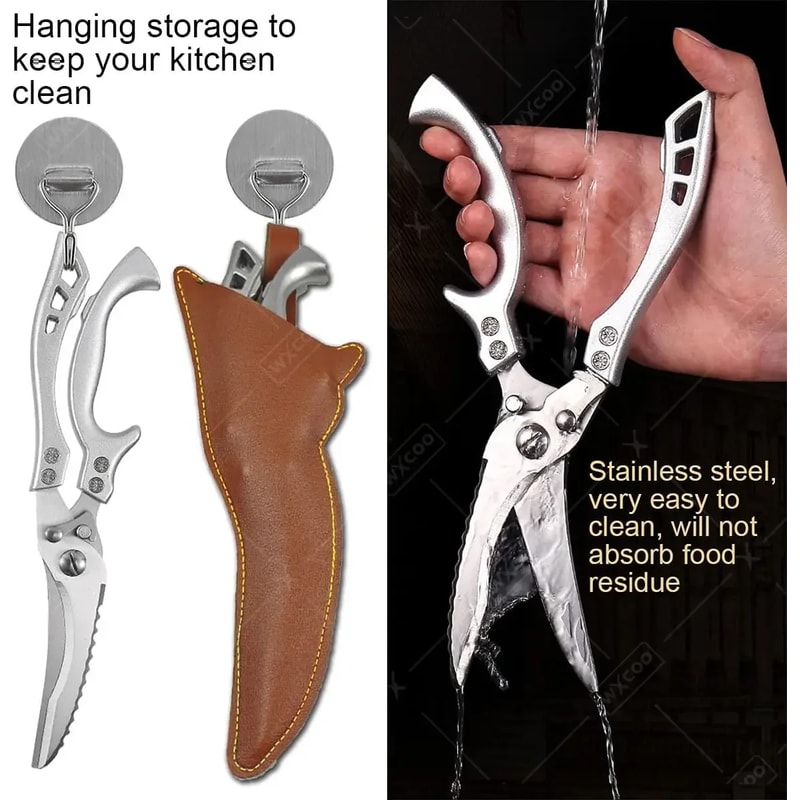 Stainless Steel Kitchen Shears Ultra Sharp Kitchen Scissors For Meat Fish Vegetables Poultry 1