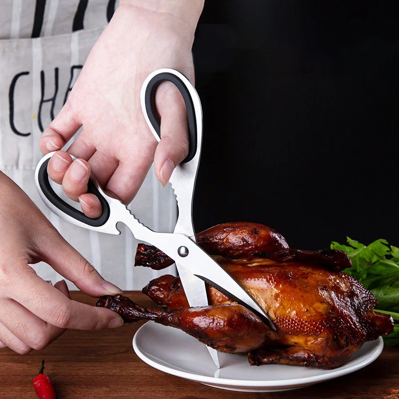 Heavy Duty Kitchen Shears With Stainless Steel Blades And Multi Use Opener 2