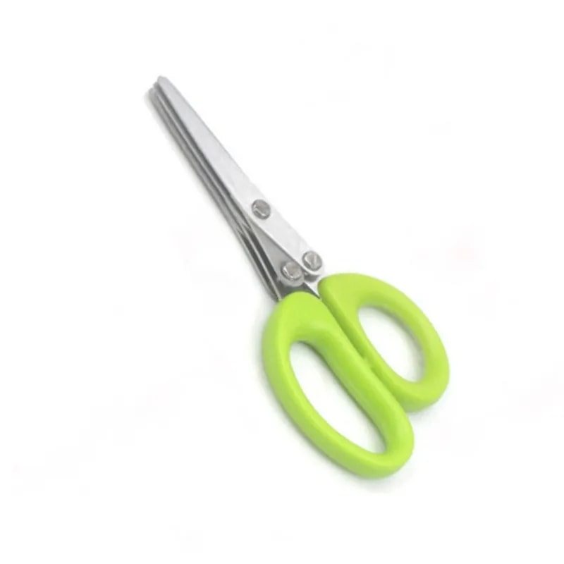Multi Layer Herb Scissors Stainless Steel Scallion Cutter For Fast Kitchen Prep 4