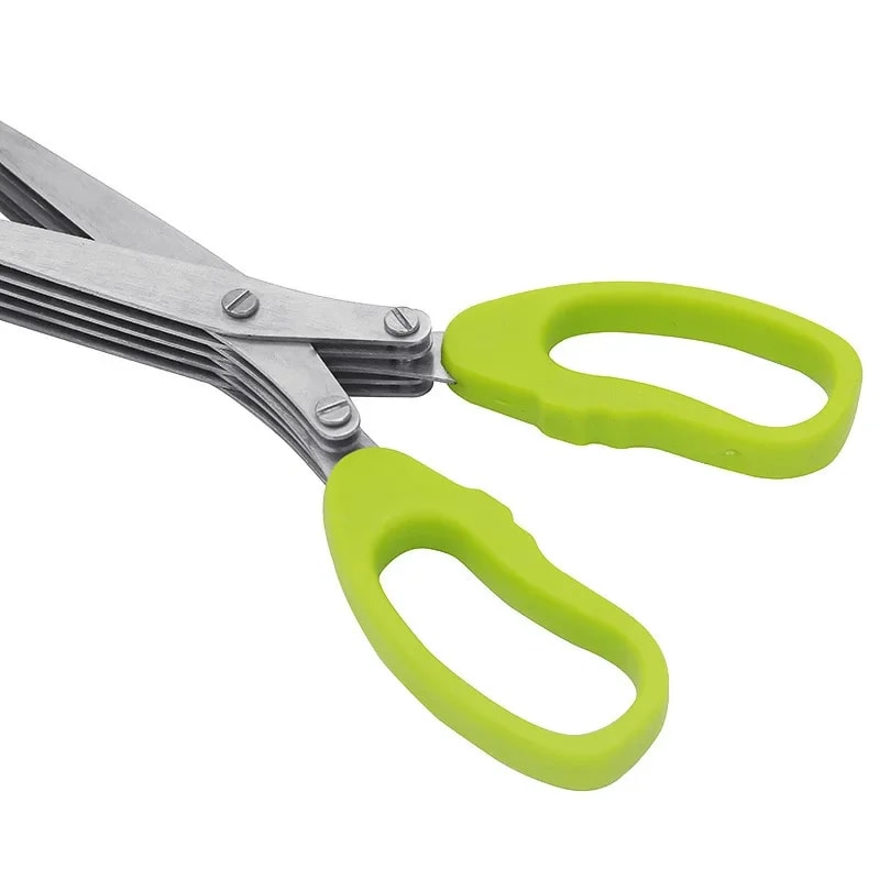 Herb Scissors Multi Function Scallion Cutter Multi Blade Kitchen Scissors Time Saving Culinary Too 3