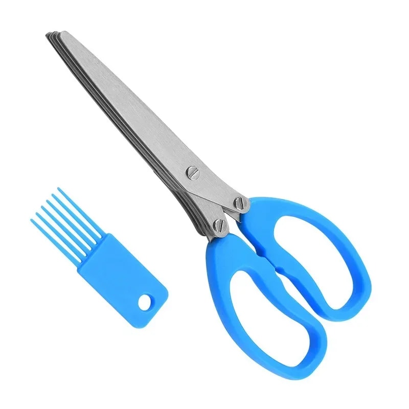 Herb Scissors Multi Function Scallion Cutter Multi Blade Kitchen Scissors Time Saving Culinary Too 5