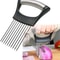 Stainless Steel Onion Slicer Holder and Vegetable Cutter Meat Tenderizer for Onion Potato Tomato Lemon Prep