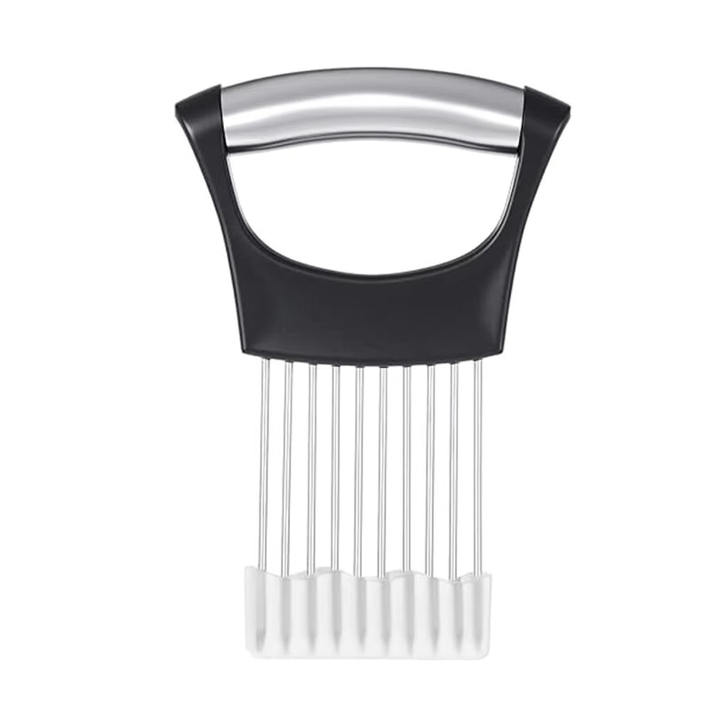 Stainless Steel Onion Slicer Holder and Vegetable Cutter Meat Tenderizer for Onion Potato Tomato Lemon Prep
