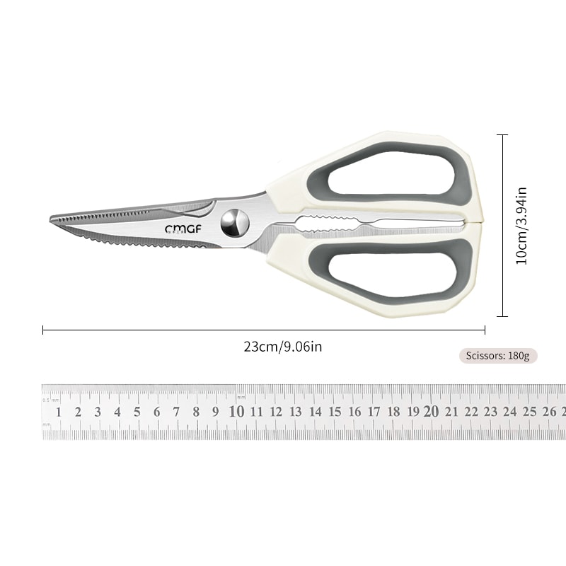 Heavy Duty Steel Kitchen Scissors Professional Bone Cutting Fish Scale Multifunction Shears 4
