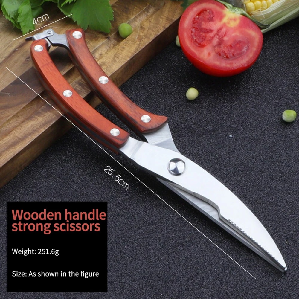 Ultra Sharp Heavy Duty Kitchen Scissors Premium Bone Cutting Scissors Multifunctional Food Shears 3