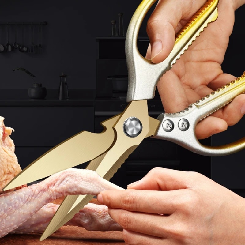 Premium Heavy Duty Stainless Steel Kitchen Scissors Ergonomic Chicken Bone Shears For Effortless Cu 1