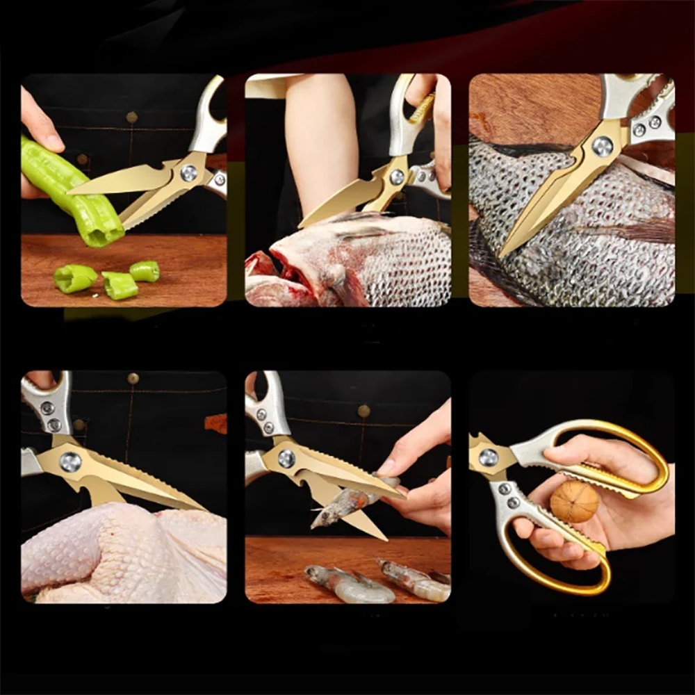 Premium Heavy Duty Stainless Steel Kitchen Scissors Ergonomic Chicken Bone Shears For Effortless Cu 2