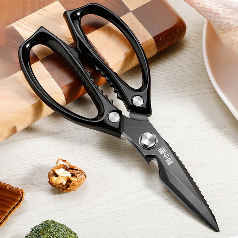Premium Black Titanium Kitchen Poultry Shears 3