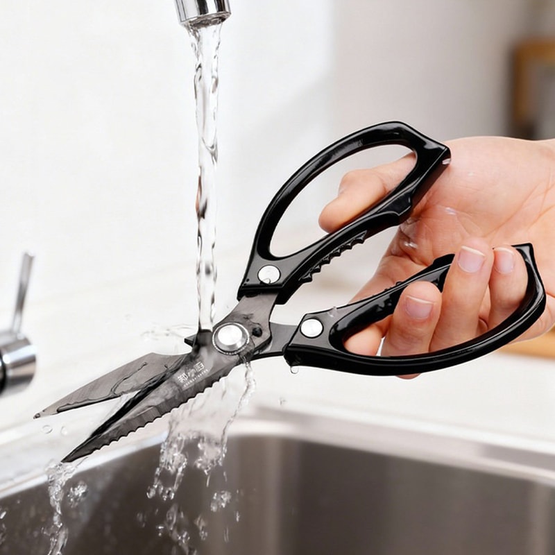 Premium Black Titanium Kitchen Poultry Shears 4