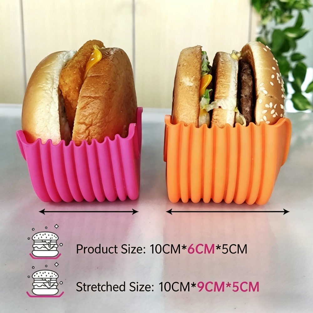 Reusable Silicone Burger Rack & Holder Adjustable burger tool shelf & Kitchen Organizer