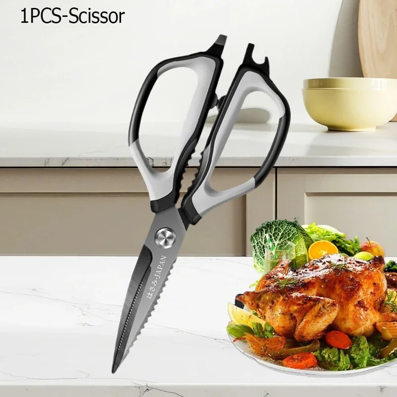 Heavy Duty Stainless Steel Kitchen Shears For Meat Fish Chicken Bones BBQ Prep 3