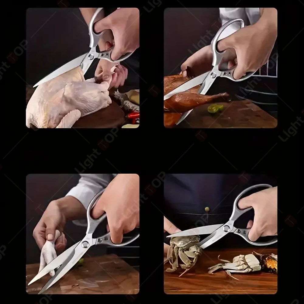 Premium Heavy Duty Extended Kitchen Scissors Stainless Steel Multifunctional Kitchen Shears For Chi 1
