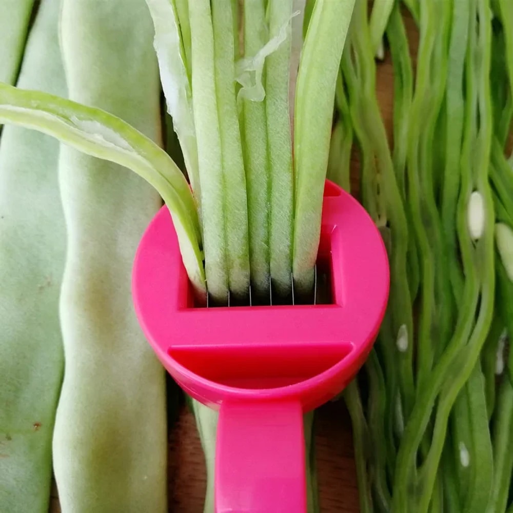 Premium Green Bean Slicer & Vegetable Cutter Manual Tool for Quick Kitchen Prep