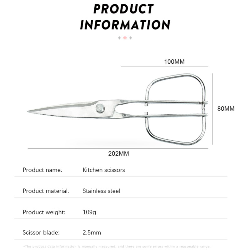 Detachable Stainless Steel Kitchen Scissors for Food Prep, BBQ & Everyday Cooking