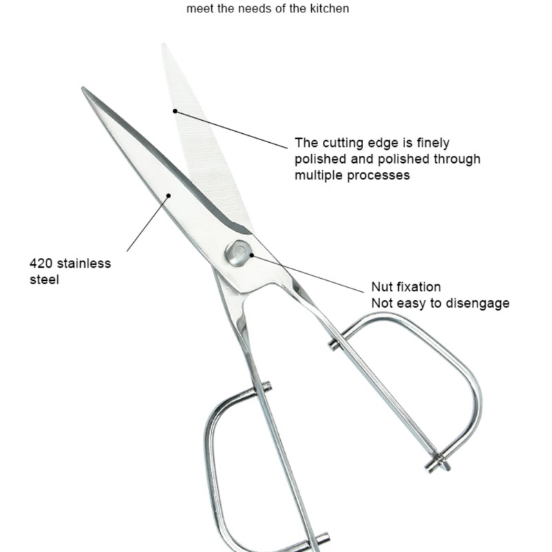 Detachable Stainless Steel Kitchen Scissors for Food Prep, BBQ & Everyday Cooking