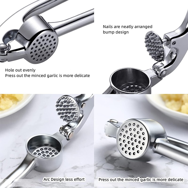 Premium Stainless Garlic Press & Crusher Ergonomic Easy Clean Garlic Tool