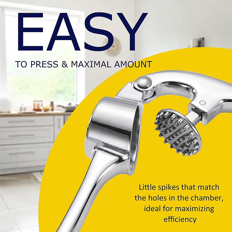 Premium Stainless Garlic Press & Crusher Ergonomic Easy Clean Garlic Tool