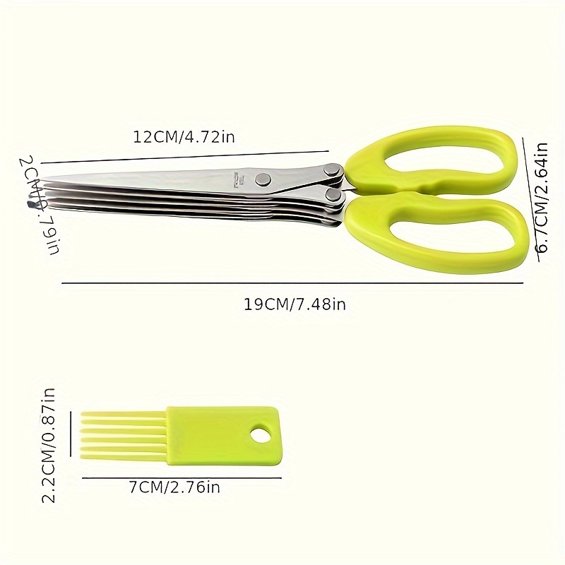 Premium Stainless Kitchen Herb & Vegetable Scissors Effortless Cutting Tool