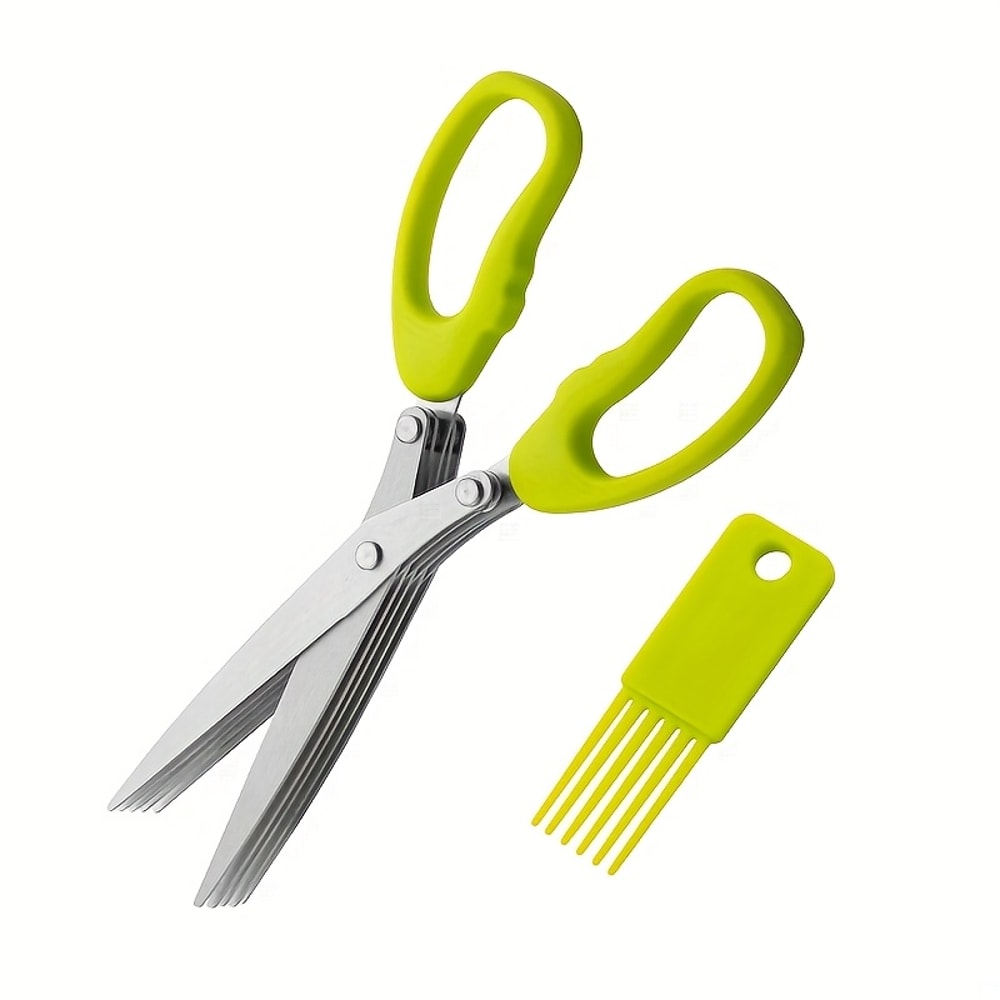 Premium Stainless Kitchen Herb & Vegetable Scissors Effortless Cutting Tool