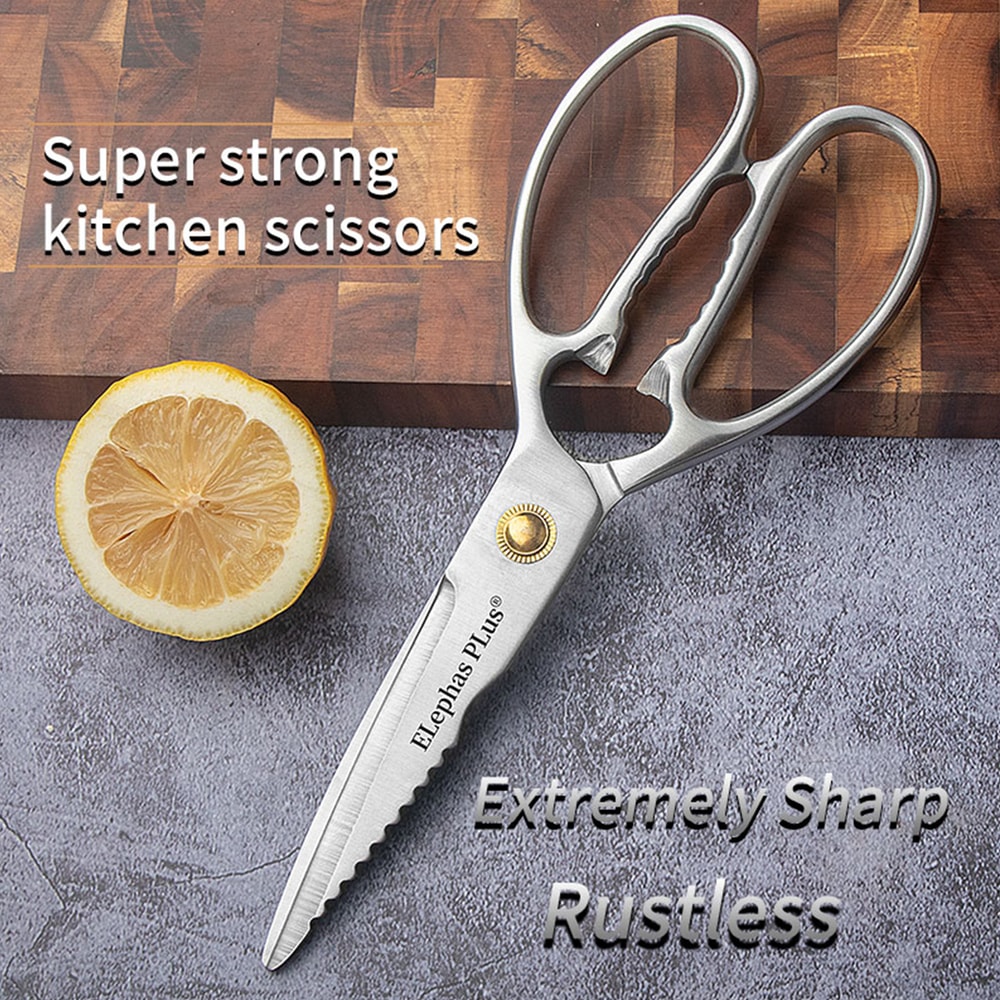 Heavy Duty Kitchen Shears Premium Stainless Steel Bone Cutting & Multi Purpose Food Prep Scissors