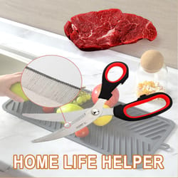 durable stainless steel kitchen shears & poultry scissors heavy duty food prep scissors for fish, meat & bbq