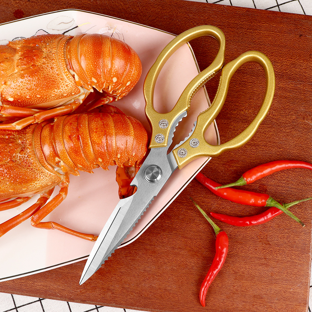 Premium Multifunctional Japanese Stainless Steel Kitchen Scissors Heavy Duty Meat Fish Vegetable S 2