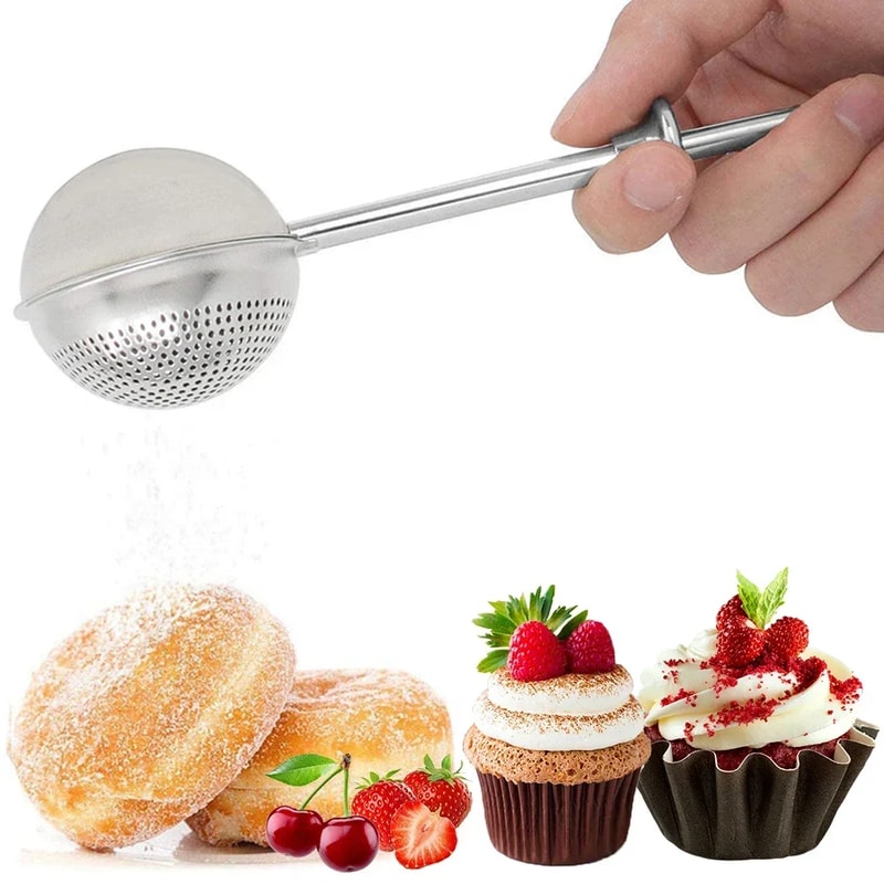 Powdered Sugar Shaker & Flour Sifter | Precision Cake Decorating Tool & Spice Shaker Baking Accessory