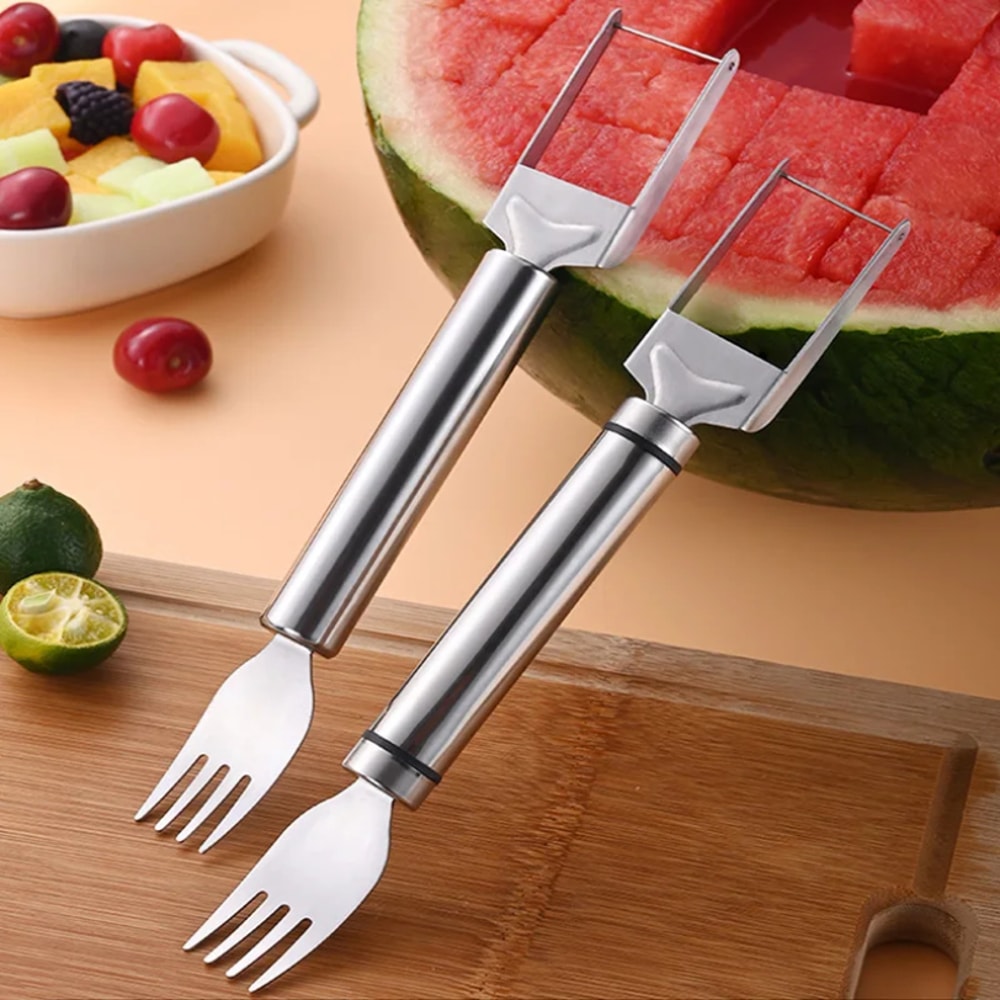Stainless Steel Watermelon Windmill Slicer Fruit Cutter Tool Easy Melon Cutting Kitchen Gadget 1