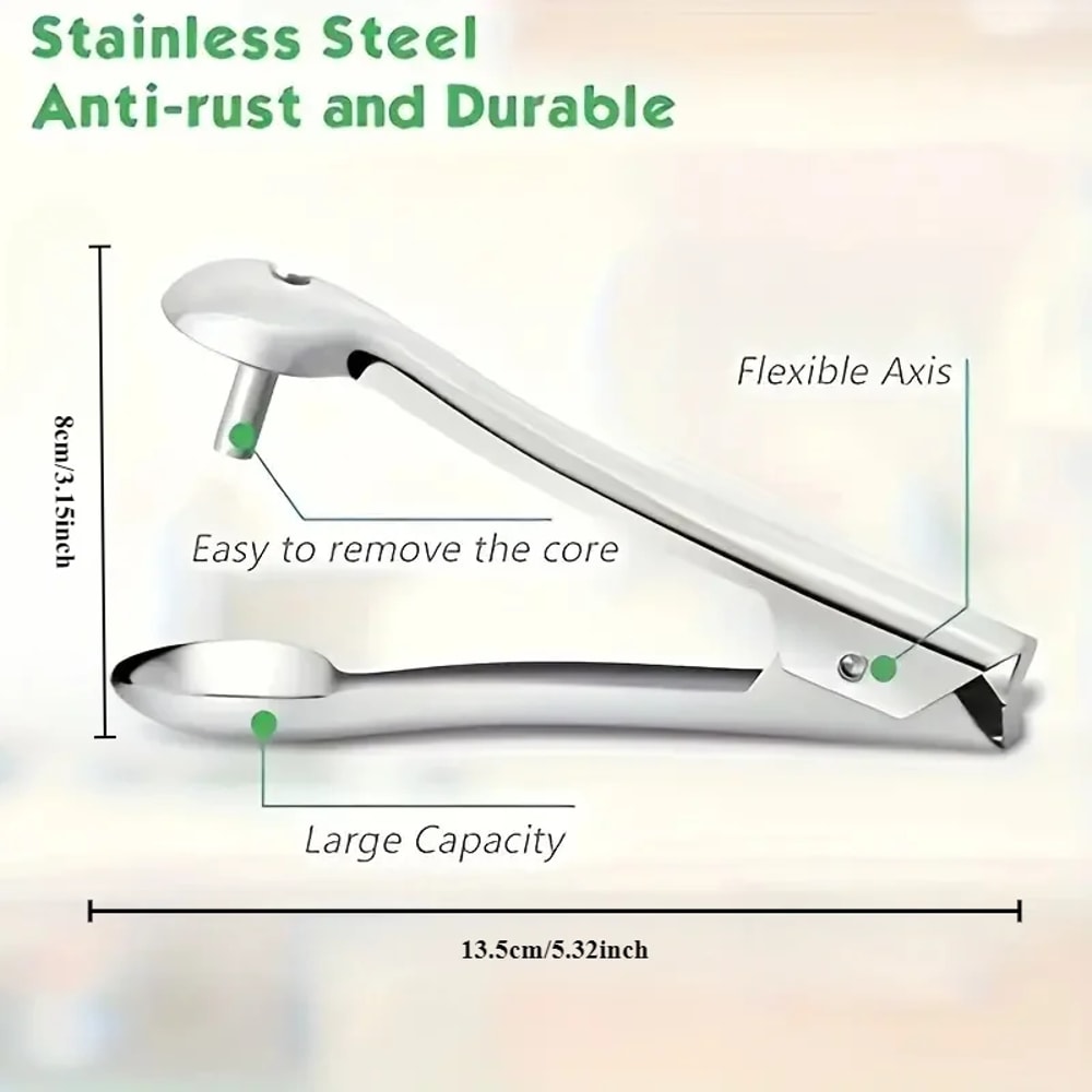 Premium Stainless Steel Cherry Corer & Fruit Seed Remover Kitchen Tool Easy Fruit Pitting
