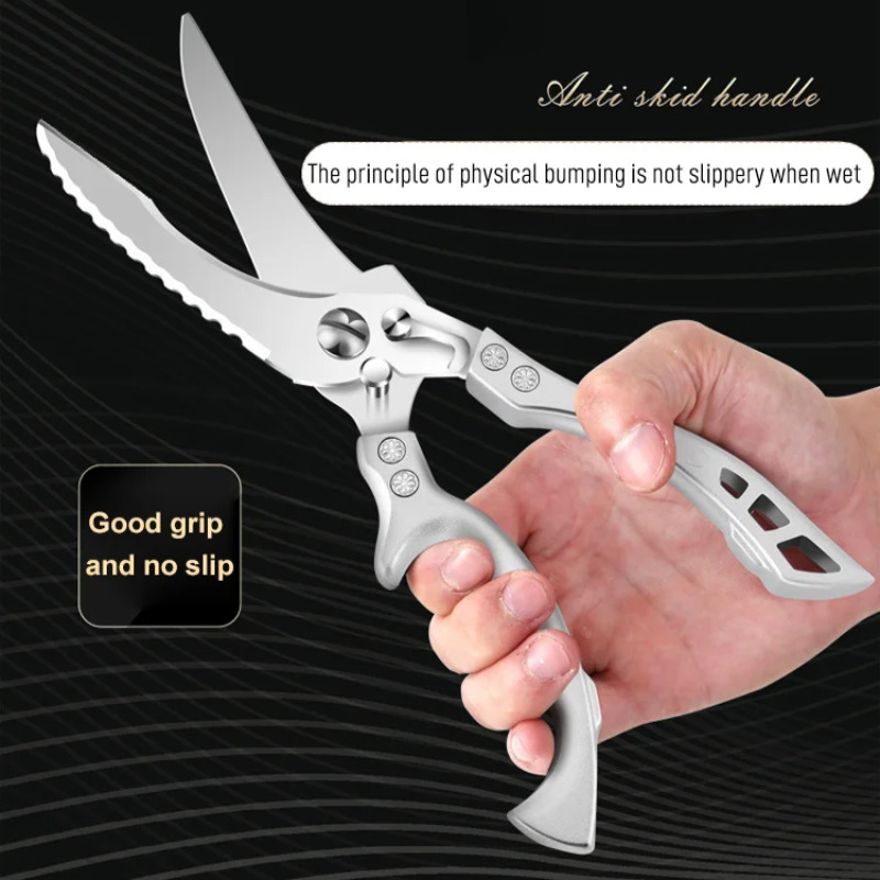 Premium Heavy Duty Bone Cutting Kitchen Scissors Multifunction Kitchen Shears Stainless Steel Prec 2