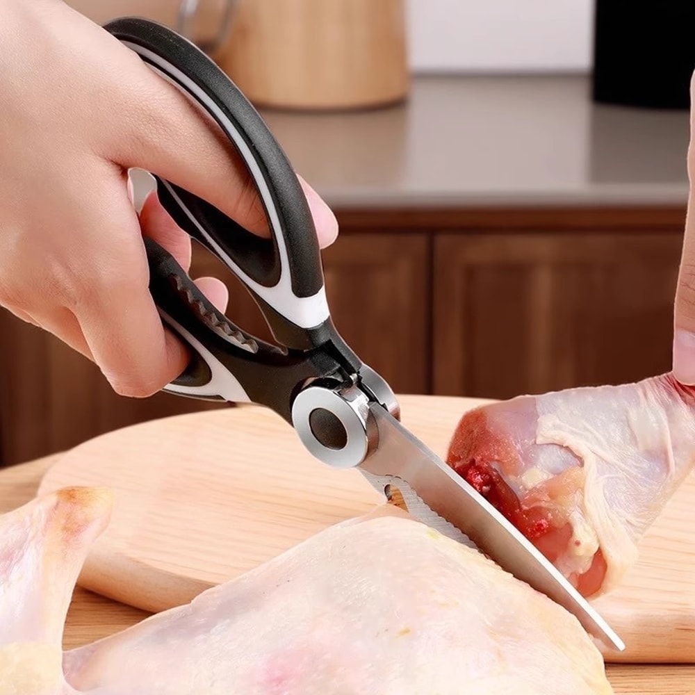 Heavy Duty Stainless Steel Kitchen Scissors With Cover For Chicken Fish And Meat 3
