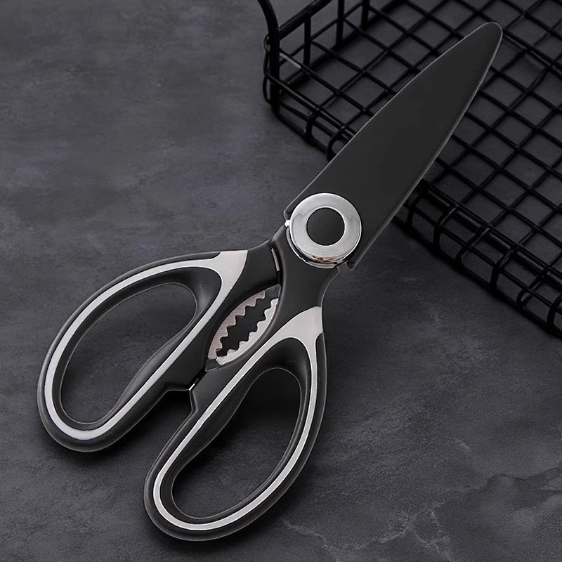 Heavy Duty Stainless Steel Kitchen Scissors With Cover For Chicken Fish And Meat 4