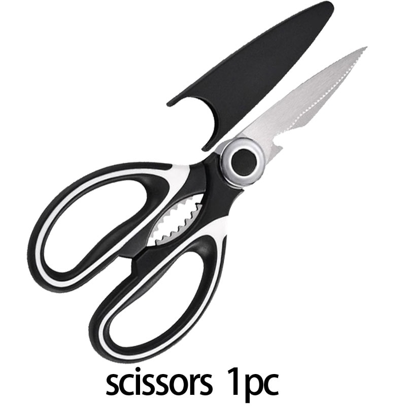 Heavy Duty Stainless Steel Kitchen Scissors With Cover For Chicken Fish And Meat 5