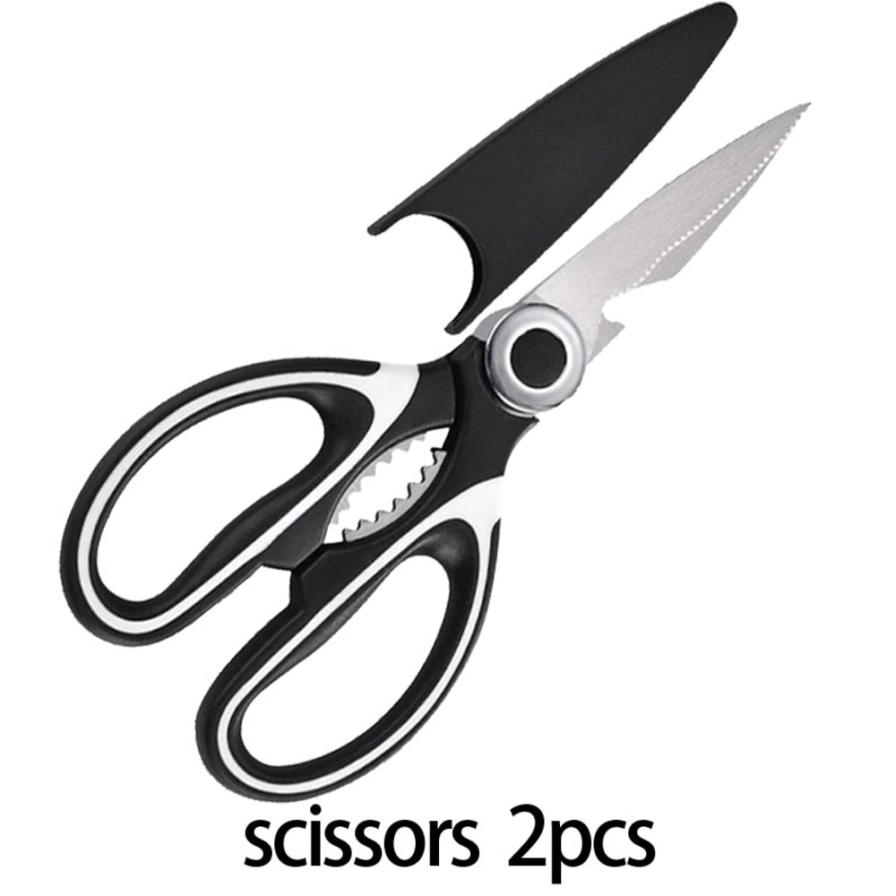 Heavy Duty Stainless Steel Kitchen Scissors With Cover For Chicken Fish And Meat 6