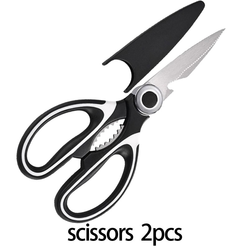 Heavy Duty Stainless Steel Kitchen Scissors With Cover For Chicken Fish And Meat 6
