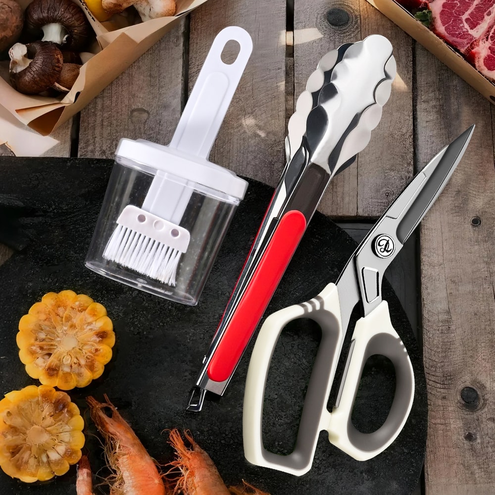 PrecisionCut Stainless Steel Kitchen Shears Set Kitchen Scissors For Meat Herbs BBQ Prep 4