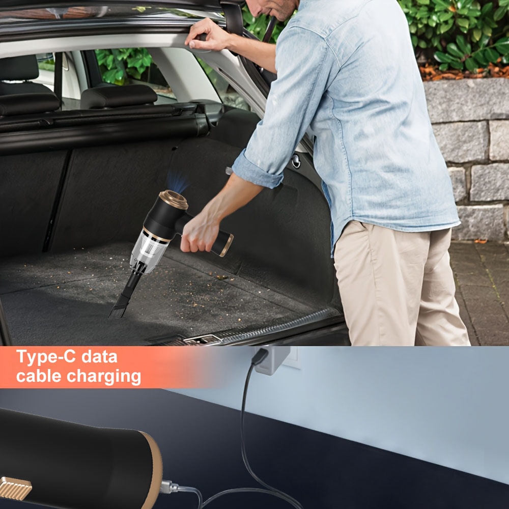 TurboClean Pro Cordless Car Vacuum Cleaner For Cars Pet Hair Carpets Home 2