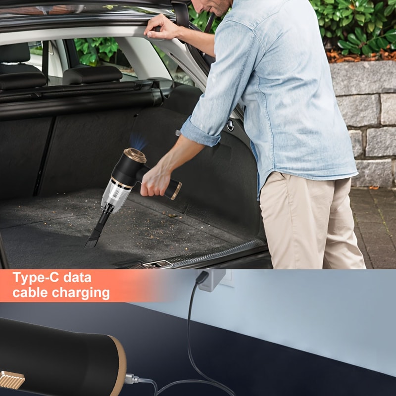 TurboClean Pro Cordless Car Vacuum Cleaner For Cars Pet Hair Carpets Home 2