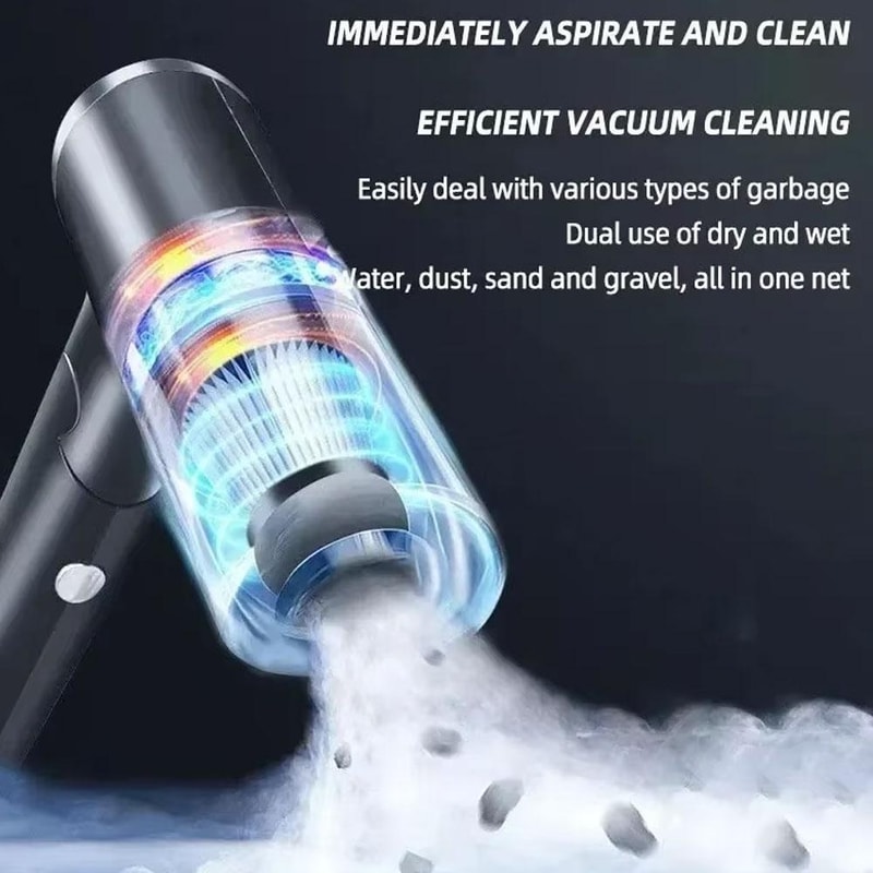 Portable USB Rechargeable Car Home Vacuum Cleaner High Power Suction Handheld Compact Cleaner 1