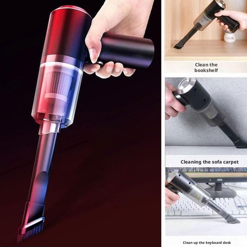Portable USB Rechargeable Car Home Vacuum Cleaner High Power Suction Handheld Compact Cleaner 2