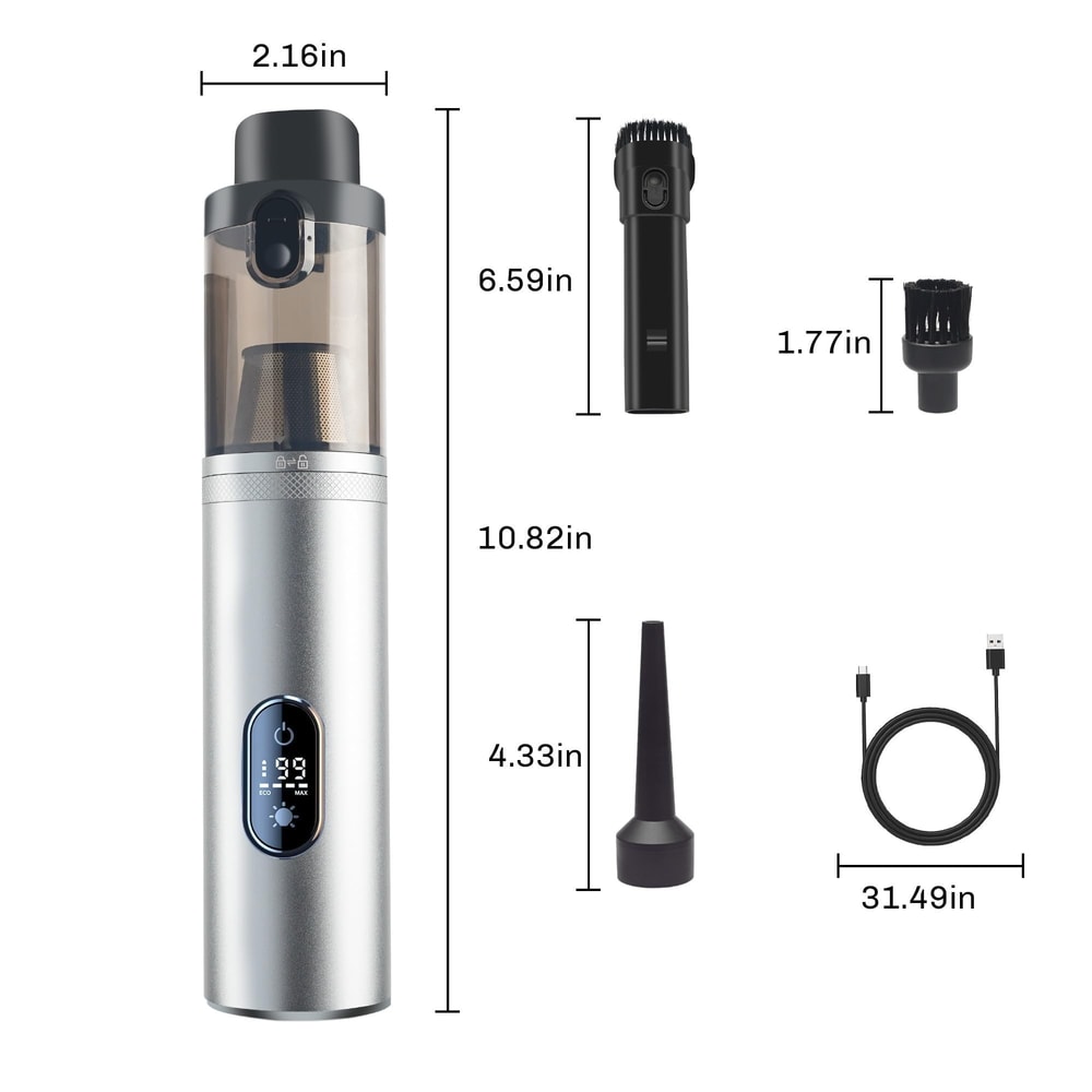 Portable Cordless Handheld Vacuum Cleaner With Powerful Suction For Car Home 3