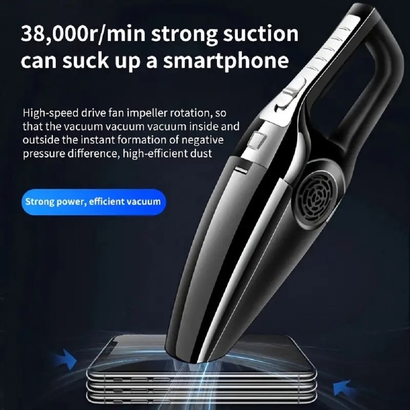 TurboClean Pro Portable Car Vacuum Cleaner High Suction Handheld Vacuum For Car Home Office 1