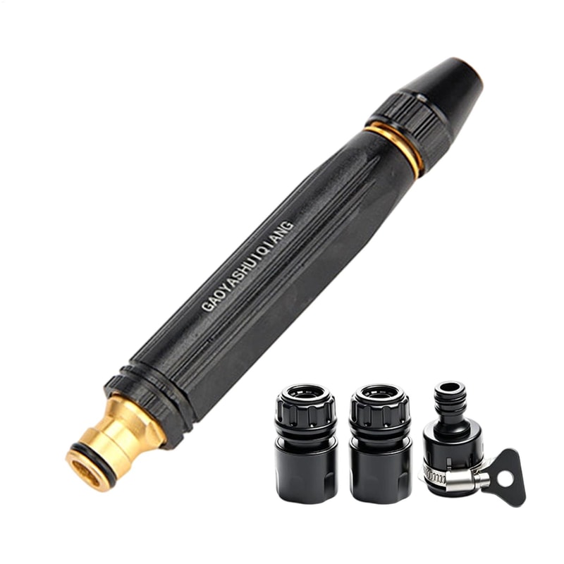 HydroJet Adjustable Car Wash Hose Nozzle Wand For Cars Driveways Outdoor Cleaning 1