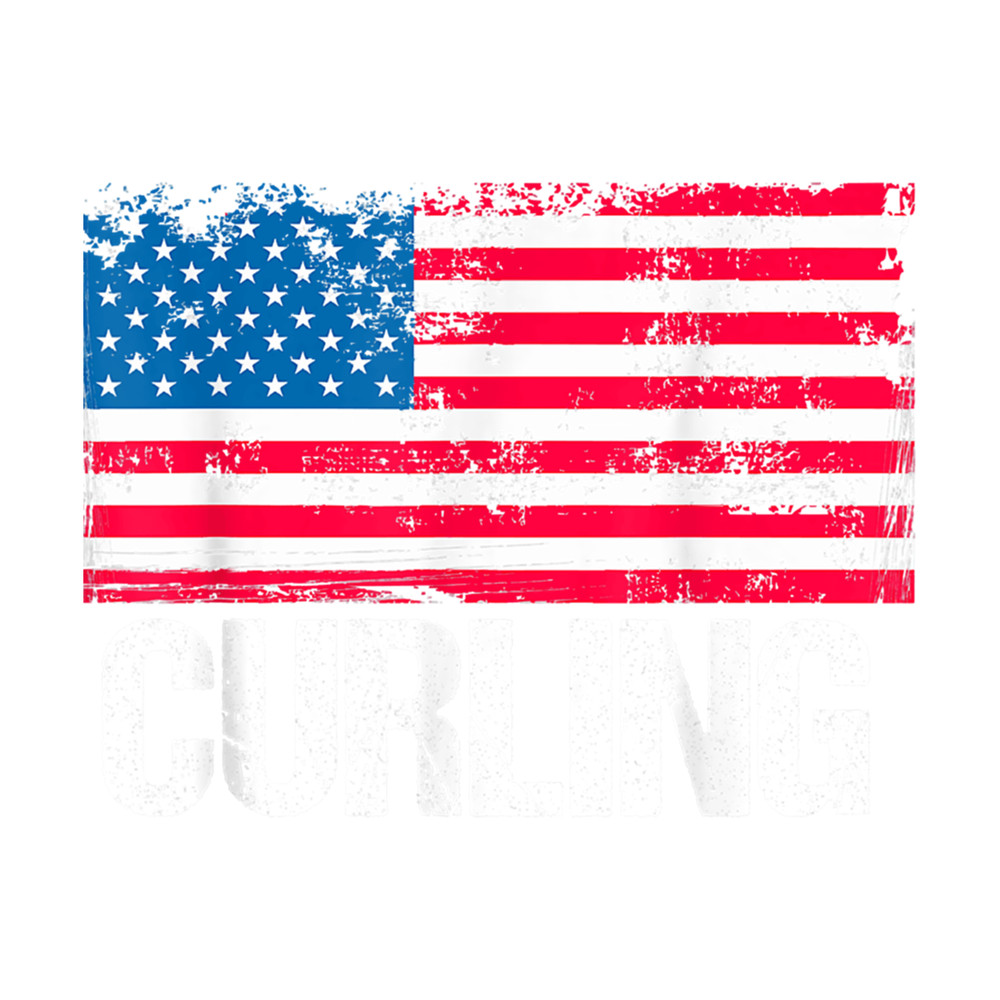 USA Flag Shirt Ice Curling Vintage Rock Cu .png