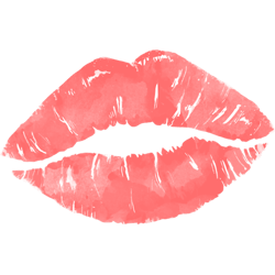pink and black lipstick stain pattern