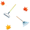 Rake and Leaves Pattern -Available on socks mugs shirts stickers and more.png