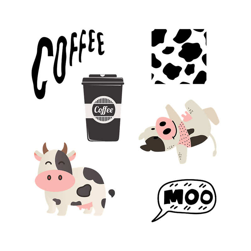 Coffee then Cows Sticker Pack and Pattern.png