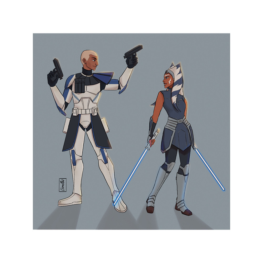 Ahsoka Tano and Captain Rex sticker  Long .png
